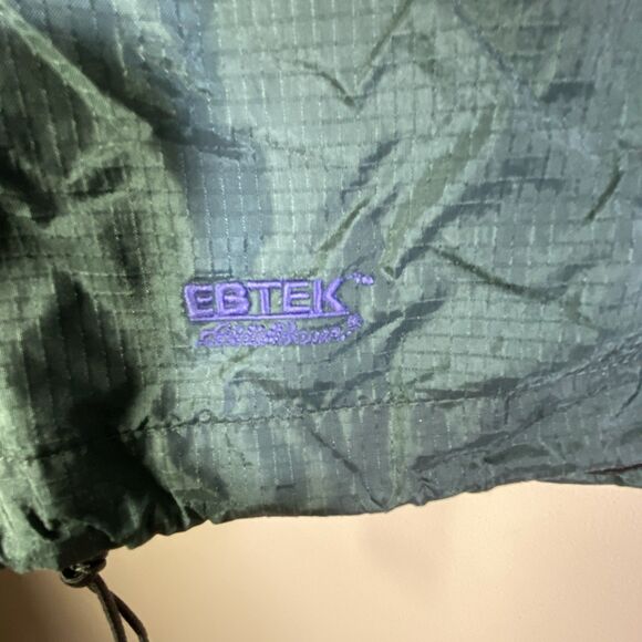 Eddie Bauer Ebtek Goretex Jacket  Nylon Coat Mens Medium Green Blue Full Zip - Picture 3 of 16